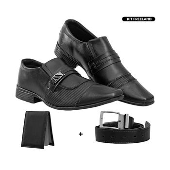 Kit-Sapato-Social-Preto-Fivela-Central-Carteira-e-Cinto-|-Freeland-Tamanho--43---Cor--PRETO-0